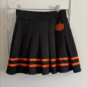 Halloween Cheer Skirt with Pumpkin Detail